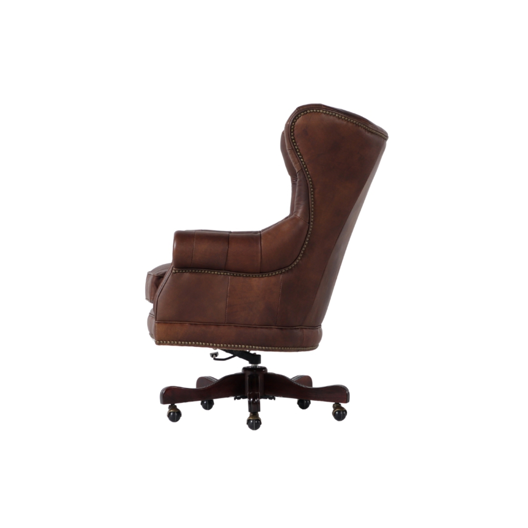 Franklin Leather Office Wing Chair Mocha image 3